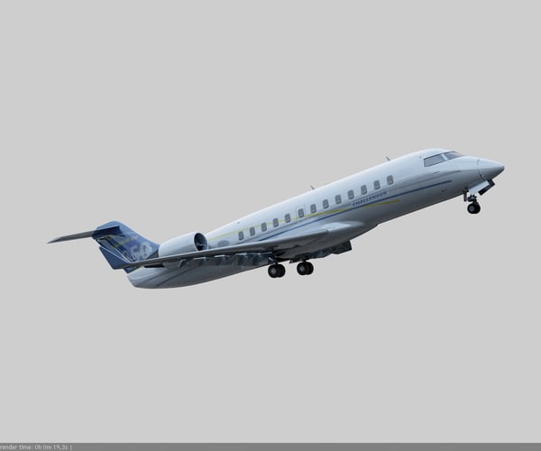 bombardier challenger 850 3d 3ds - Bombardier Challenger 850 by Galva858